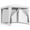 vidaXL Party Tent with 4 Mesh Sidewalls 8.2'x8.2' White - 2 of 4