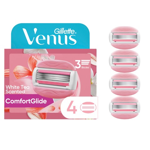 Сменные кассеты для бритвы Venus ComfortGlide White Tea, 4 шт., цвет: Белый