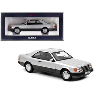 1990 Mercedes-Benz 300 CE-24 Coupe Silver Metallic and Black 1/18 Diecast Model Car by Norev - 1 of 3
