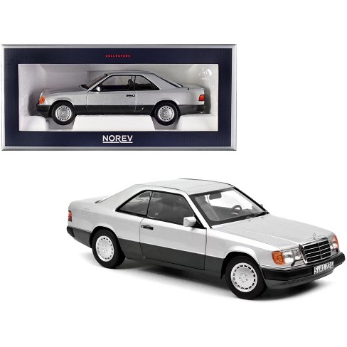 1990 Mercedes-Benz 300 CE-24 Coupe Silver Metallic and Black 1/18 Diecast  Model Car by Norev