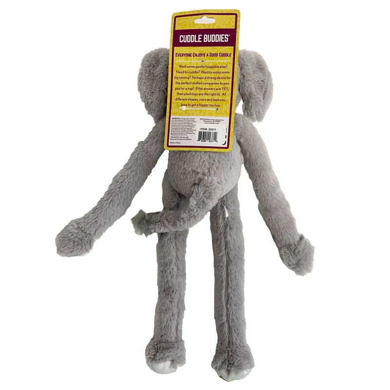 Multipet Swingin Safari Elephant Plush Dog Toy - Gray - L - 19&#34;, 3 of 4