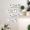 Farmhouse Wooden Sign Family Love Faith Hope Butterfly Rustic Plaque For Front Porch Door Wall Decoration - 2 of 4