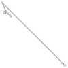 Black Bow Jewelry 14k White Gold Puffed Heart And Key Dangle Anklet, 10 Inch - 2 of 4