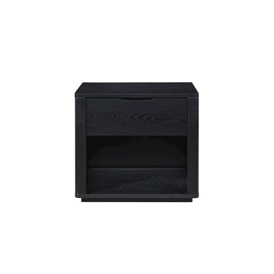 Omax Decor,Venice Modern Nightstand with Soft Close Drawer in Black