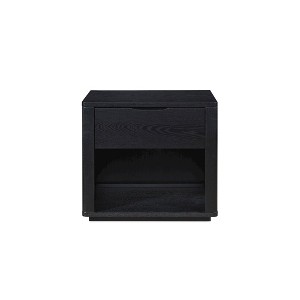 Omax Decor,Venice Modern Nightstand with Soft Close Drawer in Black - 1 of 4