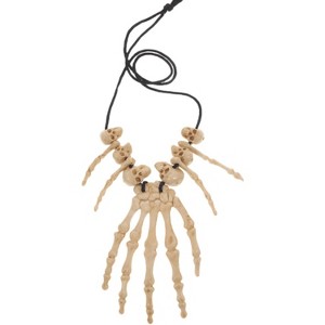 Voodoo Skull Bone Necklace - Unisex Halloween Costume Jewelry for Men & Kids - 1 of 4