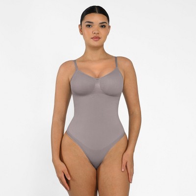 Feelingirl Women's Sculpt Seamless Thong Bodysuit Shapewear