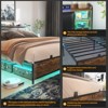 Aheaplus Upholstered Bed Frame with Storage Headboard , Charging Station and LED Light - 4 of 4