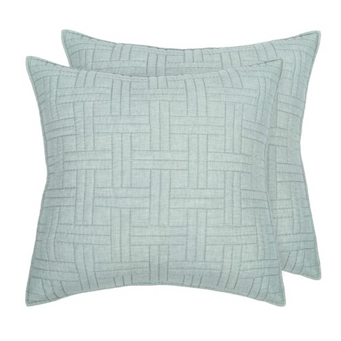 Quilted Seafoam Euro Sham