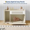 TROPOW Cat Litter Box Enclosure with Ventilated Panel Hidden Litter Box Furniture with Drop Down Door, Indoor Cat House - 3 of 4