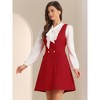 INSPIRE CHIC Women's Double Breasted Decor A-Line Pinafore Suspender Dress - image 4 of 4