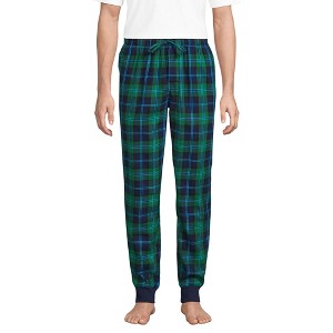 Lands' End Men's Flannel Jogger Pajama Pants - 1 of 4