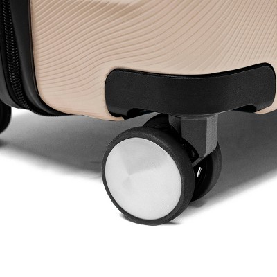 Skyline 8 Wheel Hardside Spinner 20 Carry On Suitcase - Oxford Tan