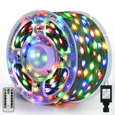 Ollny 800 LED Multi Color IP67 Waterproof Christmas String Lights (Green Wire, Plug in, 8 Modes)