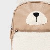 Kids' 11" Mini Shearling Bear Backpack - Cat & Jack™ Cream/Brown: Faux plush, Animal Icon, - 4 of 4