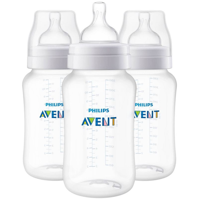 Philips Avent Anti-Colic Baby Bottle - Clear - 11oz/3pk, 1 of 14