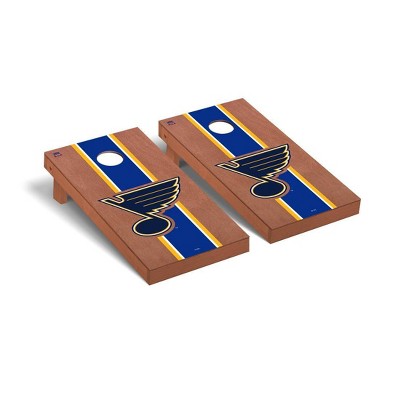 NHL St. Louis Blues Premium Cornhole Board Rosewood Stripe Version