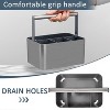 Attop Portable Shower Storage Basket with Handles and Adjustable Dividers for College Dorm, Kitchen, Bathroom Storage Organization Tote, Gray - 4 of 4