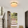 DAKAFUL 5-Color Temperature LED Ceiling Light with Painted Iron&Cloud Glass Shades, Modern Flush Mount Ceiling Lamp for Bedroom, Kitchen - 3 of 4