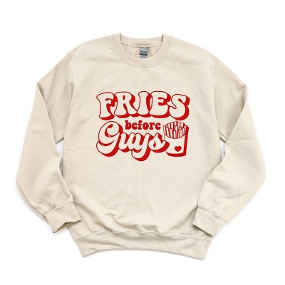 Simply Sage Market Women's Graphic Sweatshirt Fries Before Guys Bold