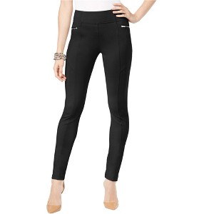 I.N.C International Concepts Womens Moto Casual Leggings, Black, 2 - 1 of 1