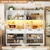 Aheaplus 71" Farmhouse Kitchen Storage shelf with Hutch, Pantry Cabinet with Drawers and Adjustable Shelves - 4 of 4