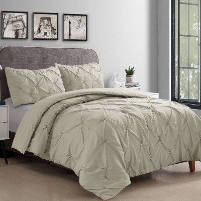 Swift Home | Diamond Smocking Pintuck 3-Piece Comforter Set