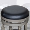 FURNIinspire Counter And Bar Stools Modern Simple Bar Chair, Bar Stool With Black Leather Seat For Restaurant, Bar, Dining Room, Gray, 17"*17"*30" - 3 of 4