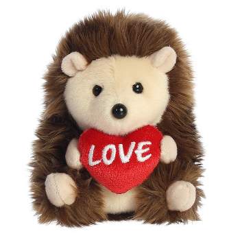 Aurora Mini Love Hedgehog Rolly Pet Round Stuffed Animal Brown 5"