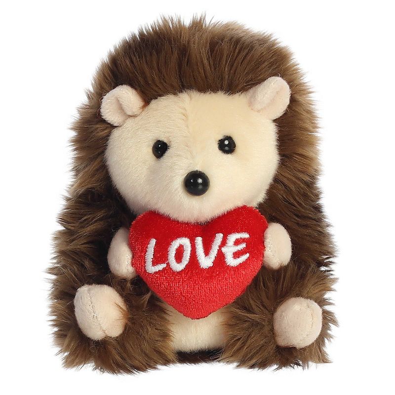 Aurora Mini Love Hedgehog Rolly Pet Round Stuffed Animal Brown 5", 1 of 6