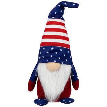 Northlight Patriotic Gnome with Stars and Stripes - 9.5" - Red and Blue