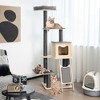 Tangkula 69 in Modern Wood Cat Tree 5-Tier Tall Cat Tower w/ Washable Cushions - image 2 of 4