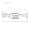 Sapphtopaz Patio Furniture Set Wicker Sectional Conversation Outdoor Sofa Set with Cushions Side Coffee Table for Garden, Terrace - 3 of 4