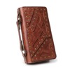 FATMOON Steampunk Leather Wallet for Halloween – Gothic Dual Zipper Long Bifold Wallet with Punk Style,for Daily Use,Parties Punk Fashion Enthusiasts - 4 of 4