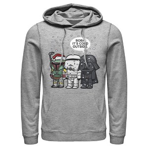 Men's Star Wars Christmas Boba It's Cold Outside Pull Over Hoodie - 1 of 4