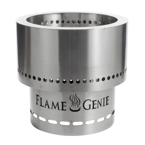 Flame Genie Fg-16-ss Steel Alloy Wood Pellet 13.5 Inch Diameter Outdoor Fire  Pit W/clean Burning Gravitational Afterburner System, Stainless Steel :  Target
