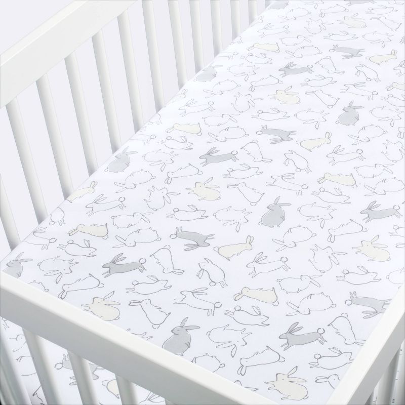 Fitted Crib Sheet Bunnies - Cloud Island&#8482;, 4 of 7