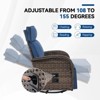 Buenhomino Outdoor Swivel Recliner Chair - Reclining Patio Chair with Adjustable Backrest and Footrest, All-Weather Wicker Chaise Lounge Chair - 4 of 4