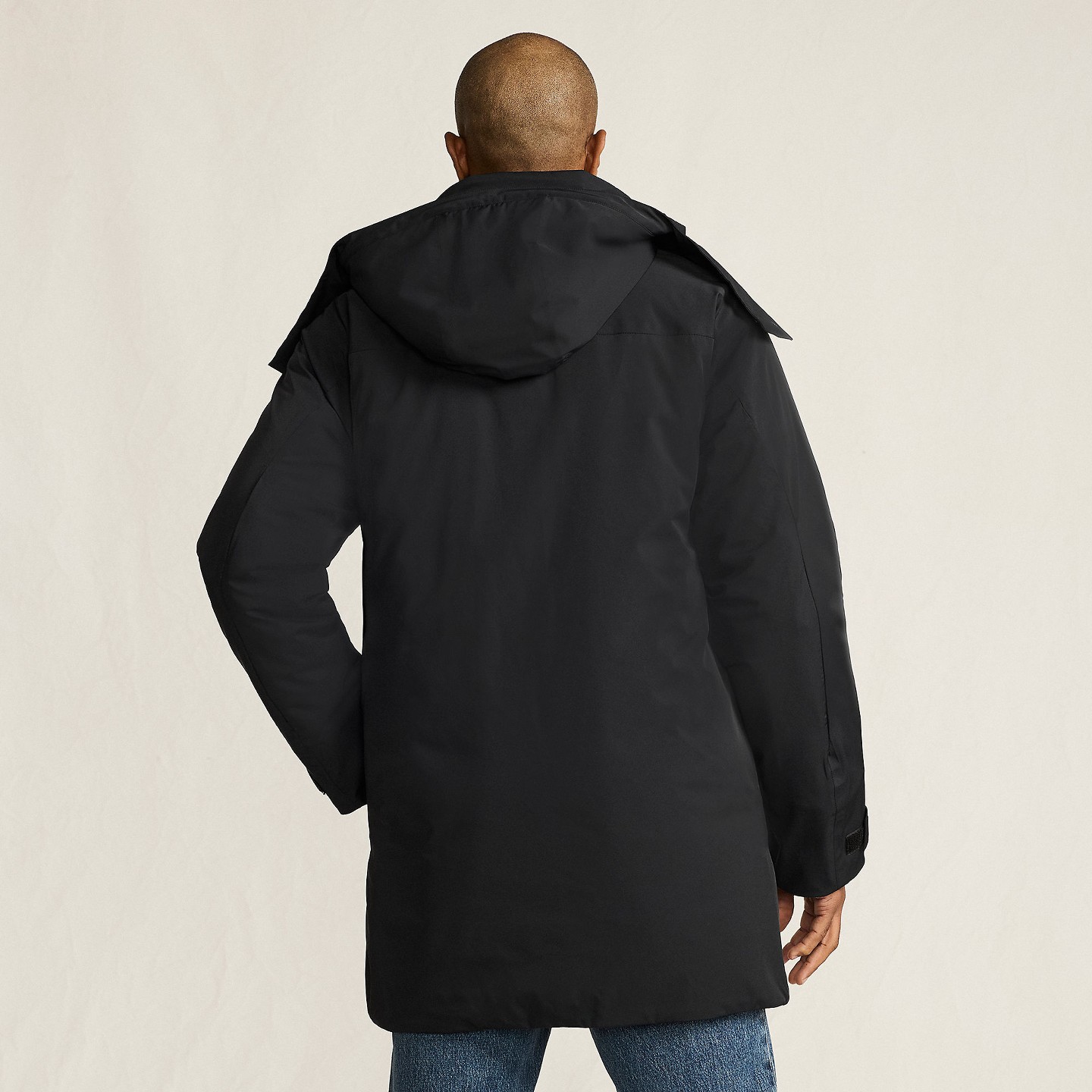 Мужская куртка Lands' End Squall Thermal Insulated Parka - Medium - Black, цвет: Чёрный — фото 2