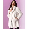 Allegra K Women's Lapel Collar Faux Fur Fuzzy Winter Long Overcoat with Pockets - 2 of 4