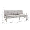 Cesicia 76'' x 31.5'' x 32.7'' in Modern Sofa Couches for Living Room 3 Seater Sofa with Detachable Cover & three cushioning - 3 of 4