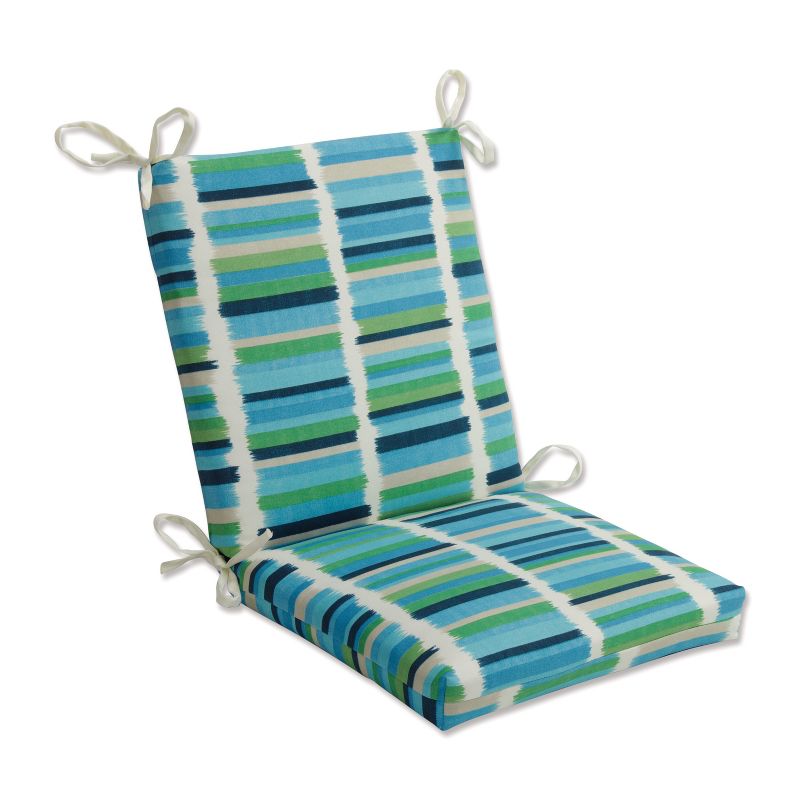 Outdoor/Indoor Squared Corners Chair Cushion Solar Stripe - Pillow Perfect, 1 of 6
