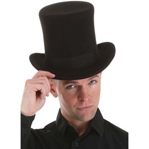 HalloweenCostumes.com One Size Fits Most   Adult Costume Black Top Hat, Black - 1 of 4