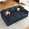 Belffin 6-Piece Modular Sleeper Sectional with Storage & Reversible Chaise – Velvet Convertible Sofa Bed - 4 of 4