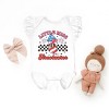 The Juniper Shop Little Miss Firecracker Checkered Flutter Sleeve Bodysuit - 2 of 4