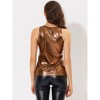 INSPIRE CHIC Women's Party Shiny Sleeveless Keyhole Back Club Metallic Tank Top - 4 of 4