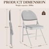 Whizmax Folding Chairs 4 Pack, Metal Foldable Chair with Cushion and Non-Slip Feet Pads, PU Party Chairs for Indoors and Outdoors, Dining Room - 3 of 4