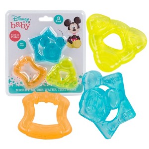 Disney Baby Mickey Mouse 3 Pack Blue & Green Water Teethers - 1 of 1