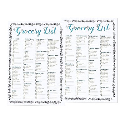 Funny Grocery List Pad with Fridge Magnet & Pen Holder 8.5” x 5.5” 50 Sheets