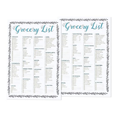 Best Paper Greetings 2-Pack Magnetic Grocery List, To-do List Notepads, Shopping Note Pad for Fridge, 50 Sheets per Pad, 9.25" x 6.25"